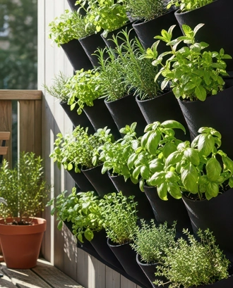 Potted vertical gardens